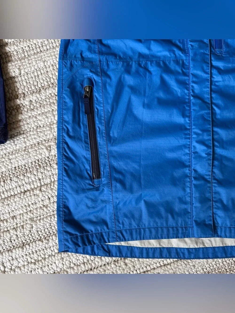 REI Co-Op Rain Jacket Kids Sz L (14-16) Blue Youth Windbreaker Outdoor Hiking